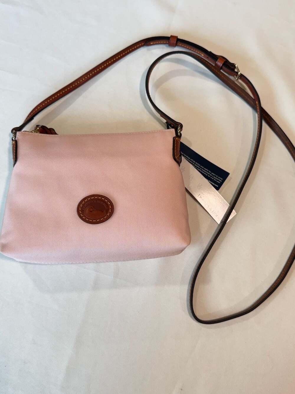 Dooney & Bourke Pink Nylon Crossbody Pouchette Y2K Minimalist NWT